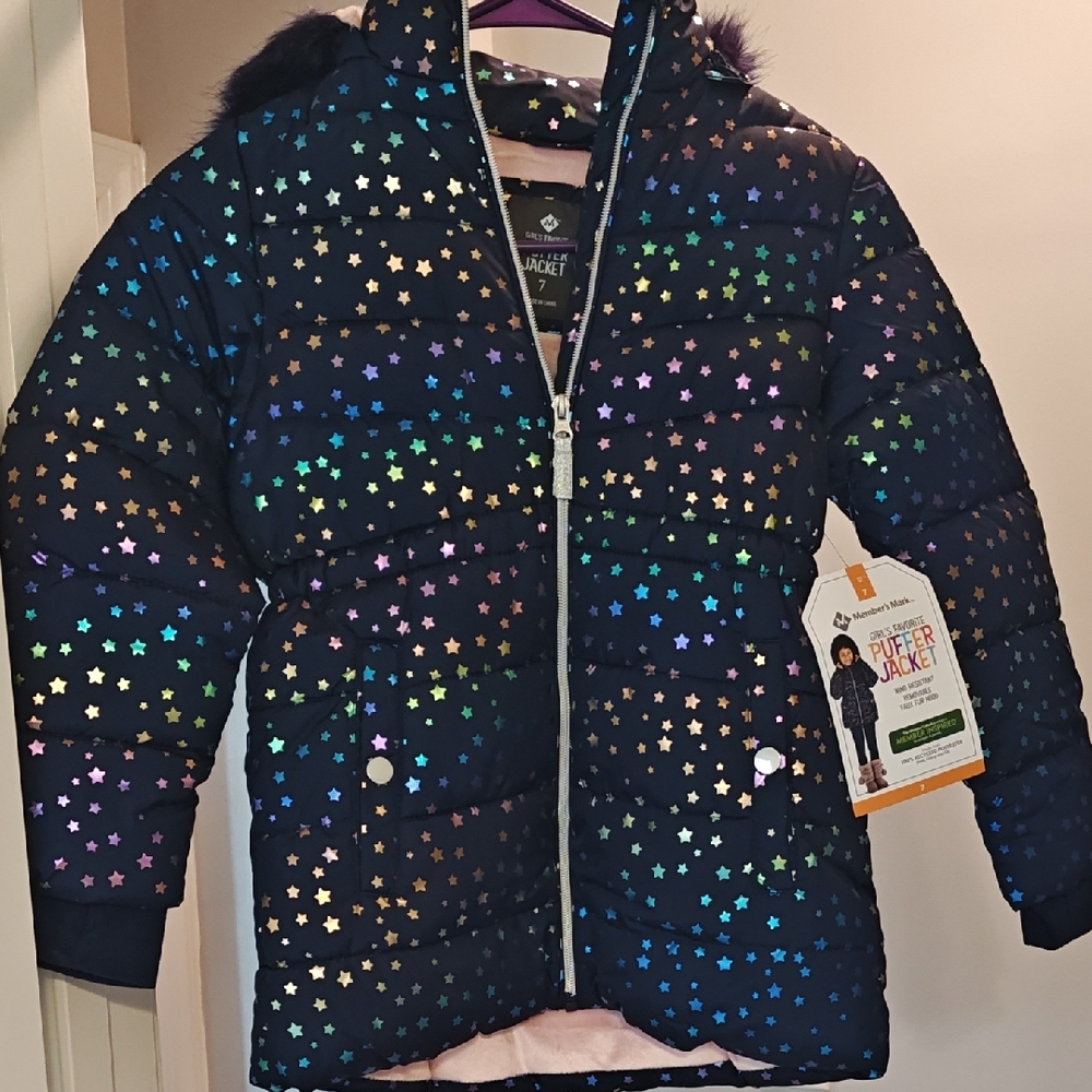 Kids Starry Night Puffer Jacket
